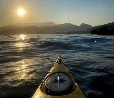 kayak in the sea near Sorrento