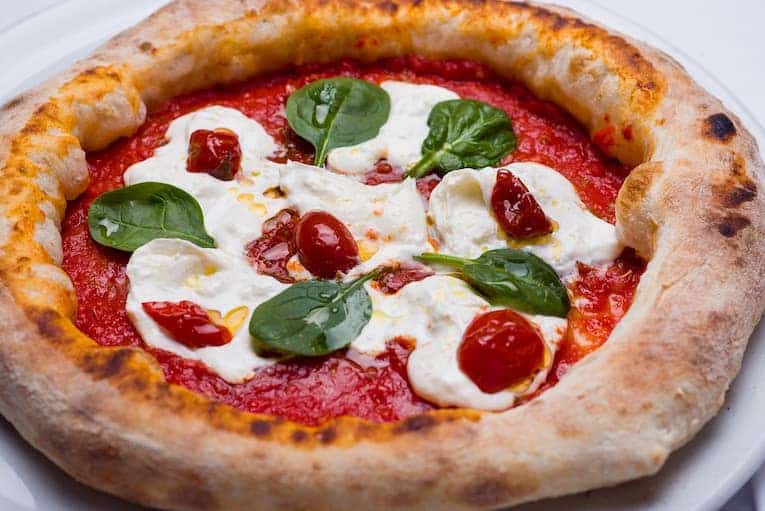 Traditional Neapolitan pizza